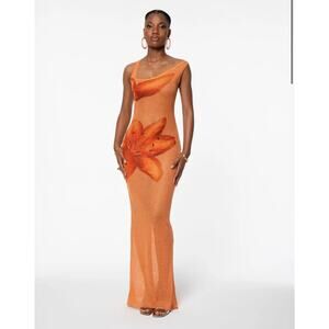 Hanifa Flora Sheer Maxi Dress